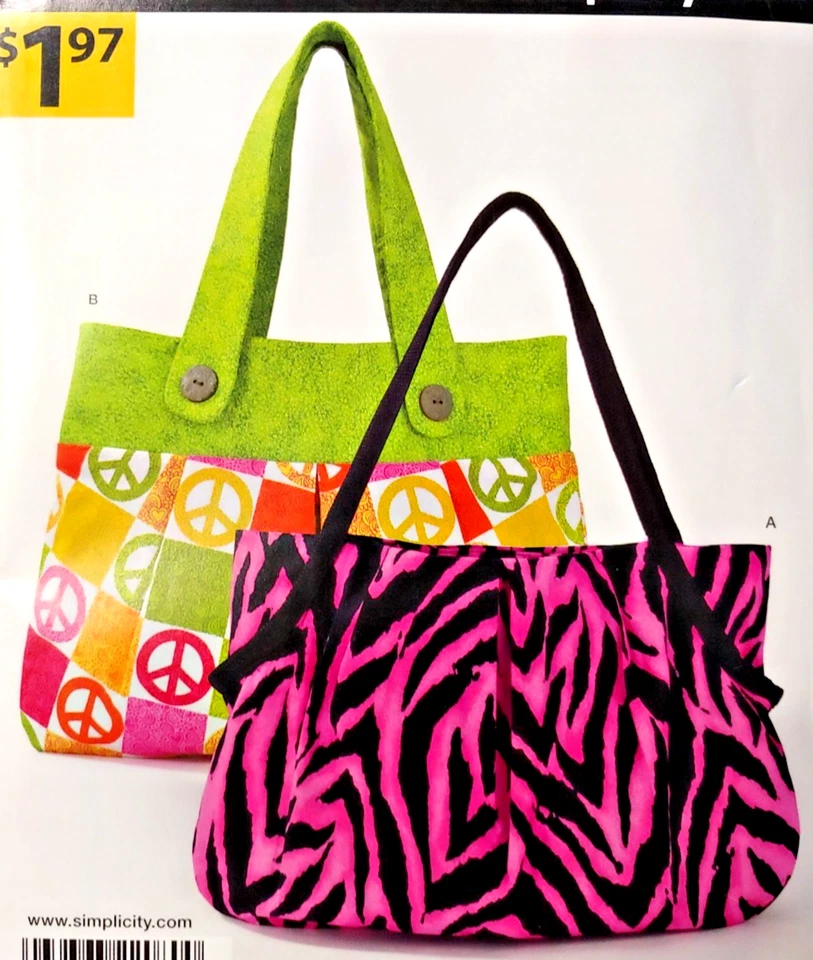 Simplicity 2080 Purse Handbag Shoulder Bag Sewing Pattern Size 12" x 16" Uncut - Image 2 of 4