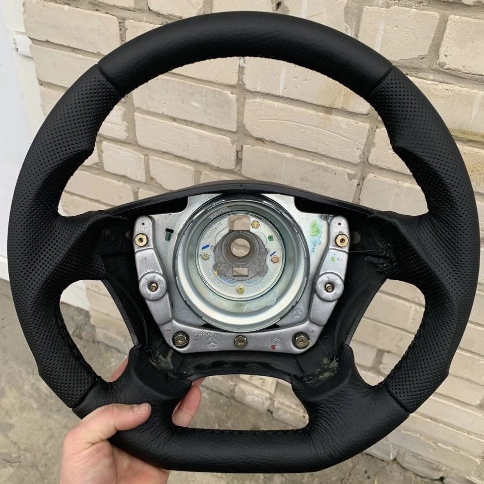 Volante fondo plano cuero mercedes-benz w163 ml430 ml320 ml350 Foto 4 de 4