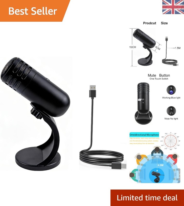 High-Fidelity USB Microphone for Clear Audio - Great for Singing and Streaming