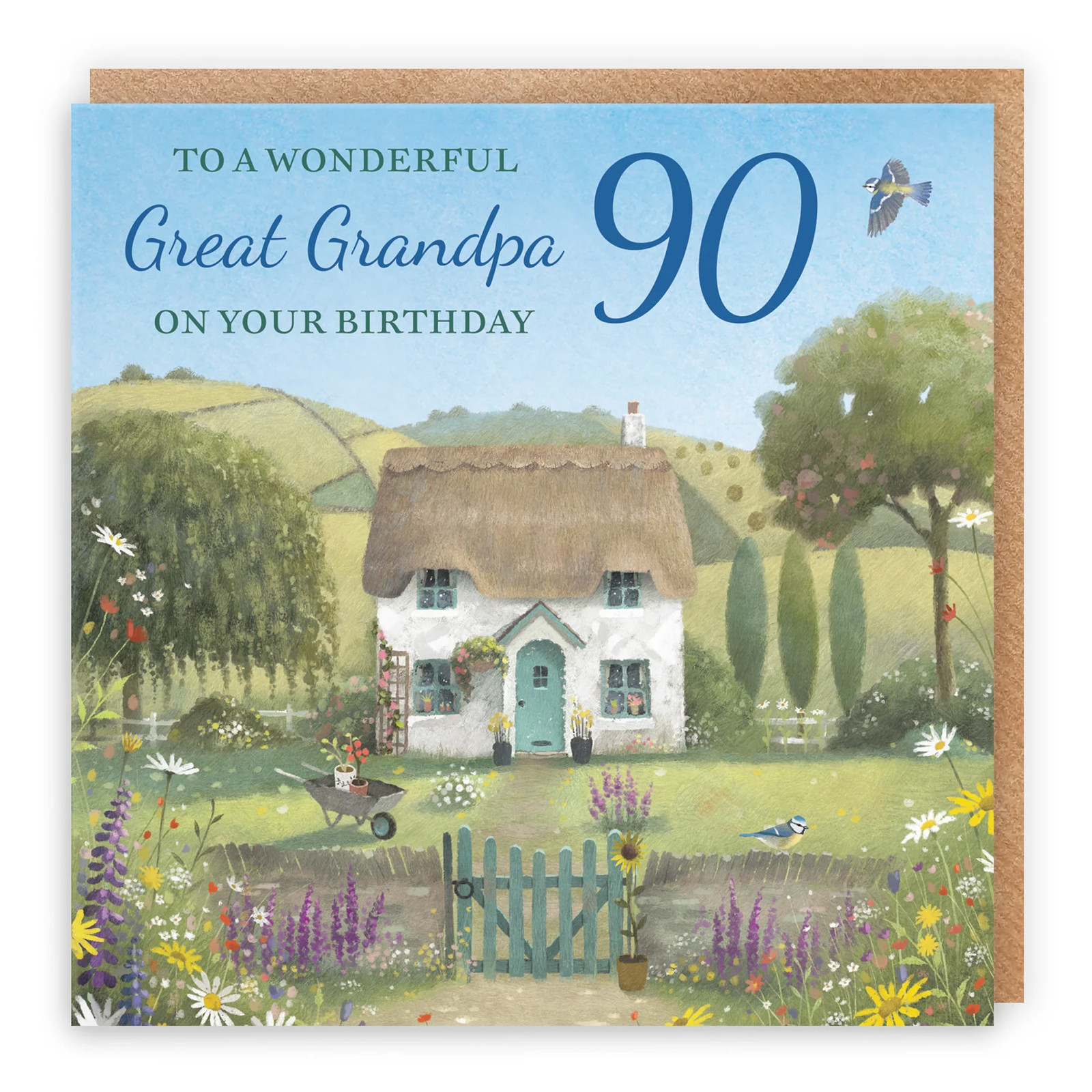 90th Great Grandpa Birthday Card Thatched Cottage Milo's Gallery