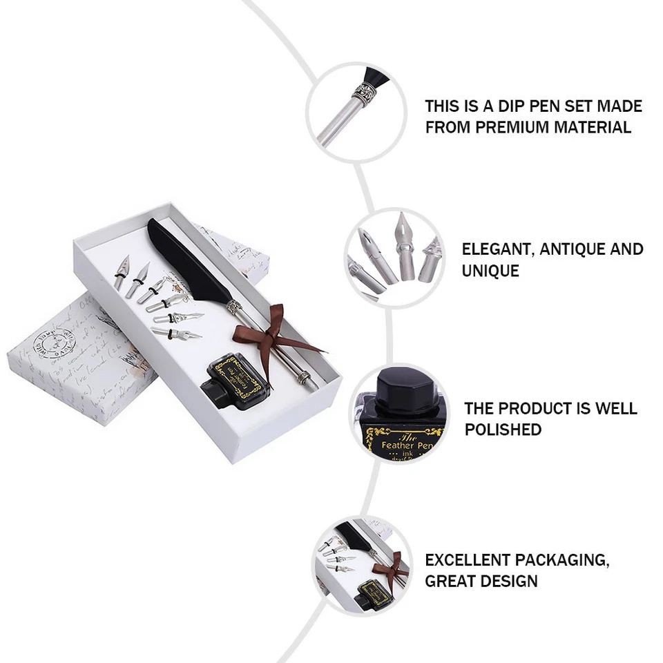 3 Sets Schreibfeder Kalligraphie-stifte Dekorativer Geschäftsgeschenk - Bild 4 von 4