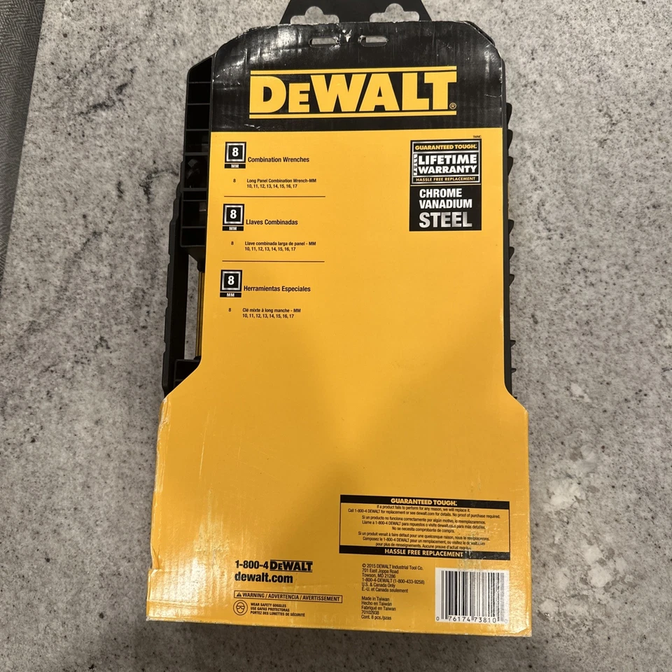 Dewalt 8 Piece Metric Combination Wrench Set - Image 2 of 2