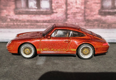 1/64 Hot Wheels 1996 PORSCHE 911 Carrera 993 Real Rider Custom Umbau BBS RS gold