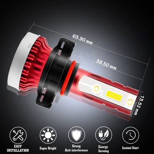 6000K LED Headlights High Low Fog Light Bulbs Kit For Subaru Outback 2015-2017 - Picture 9 of 12