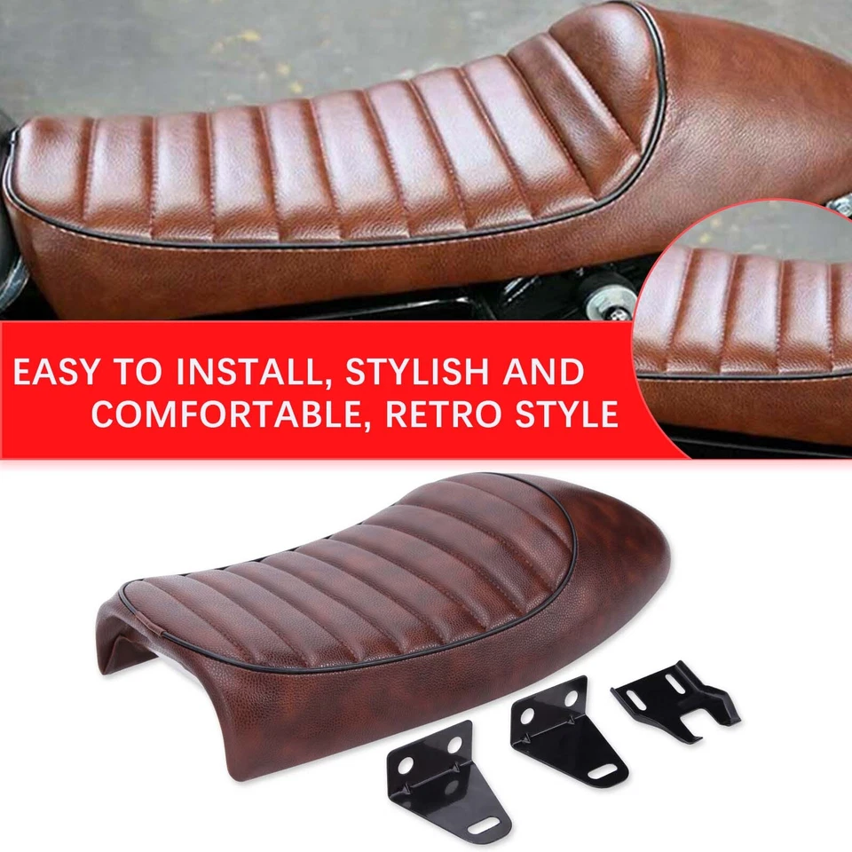 Almofada de assento de motorista vintage para Honda CB400T Hawk Brown Hump Saddle Cafe Racer - Imagem 2 de 4