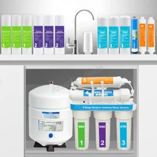 5 Stage Reverse Osmosis Water System Home Drinking RO System + 7 Extra Filter