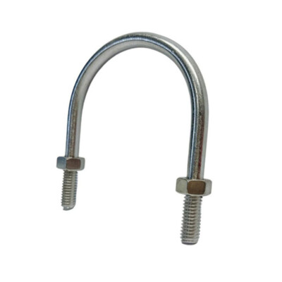 2.75''L U-Bolts, 1/4''-20 Thread With Hex Nuts, 450 Lbs WLL, T316 Stainless Steel