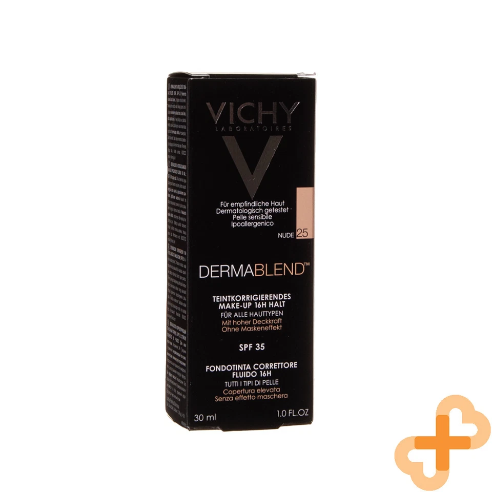 Vichy Demablend Fluid Corrective Foundation 16HR 30ml SPF35 Colour Nude 25 - Image 2 of 4