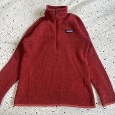 Patagonia Better Sweater Fleece Women's XS Red Quarter Zip Long Sleeve Outdoors