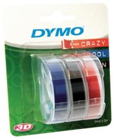 Dymo PräGeband 3D, 9 Mm Breit, 3 M Lang, Rot, GläNzend