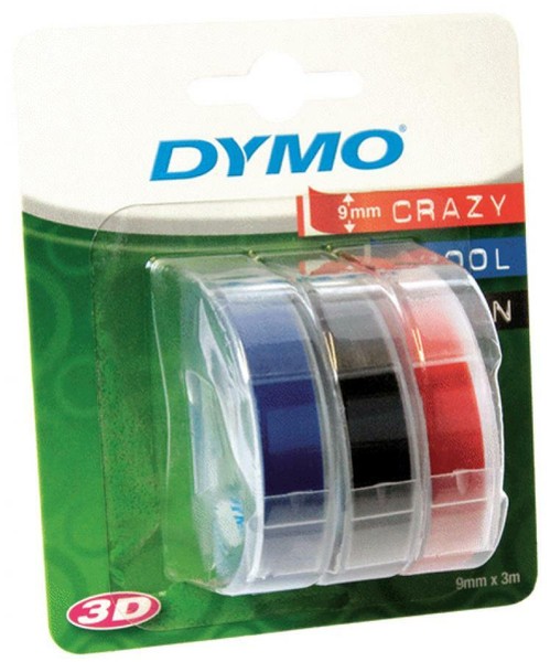 Dymo PräGeband 3D, 9 Mm Breit, 3 M Lang, Rot, GläNzend-image