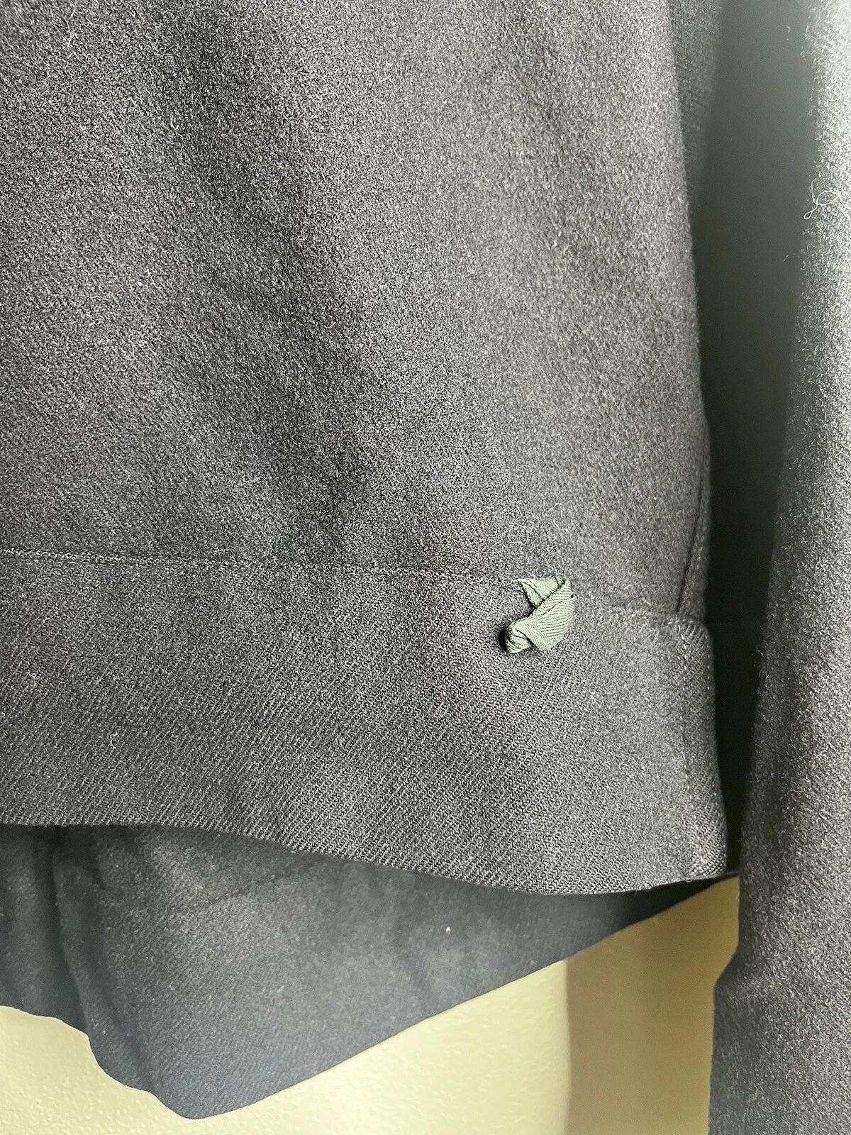 VETEMENTS Vintage Stati Uniti Felpa con cappuccio uniforme in lana navale uomo taglia media blu