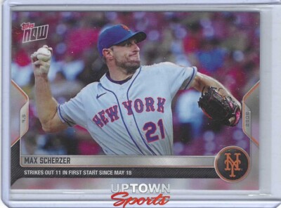 2022 TOPPS NOW #471 MAX SCHERZER - STRIKES OUT 11 IN FIRST START SINCE MAY 18