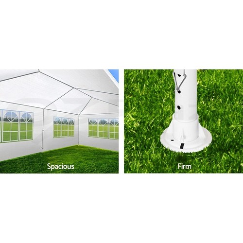 Instahut Gazebo Marquee 3x9 Wedding Party Tent Outdoor Camping Side Wall White - Picture 6 of 11
