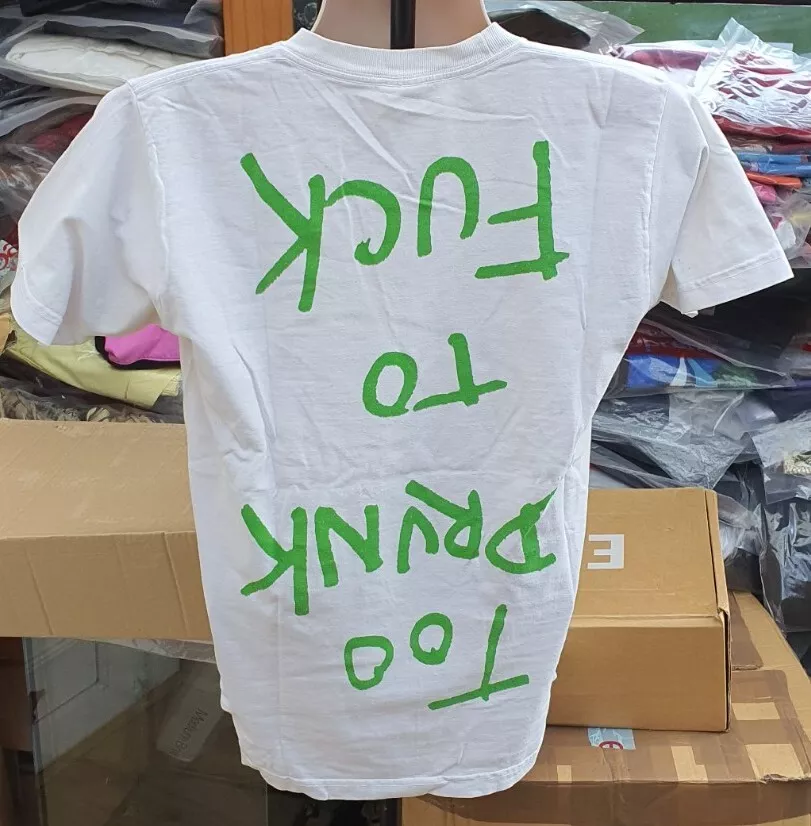 Rare T shirt SS14 Supreme x Dead Kennedys taille M blanc moyen trop ivre