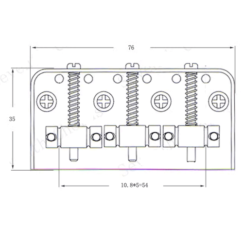 Gitarrenzubehör für Telecaster Tele Gitarre 1/2 kurzer Steg mit Messingsätteln - Bild 3 von 12