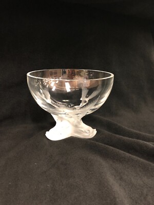Lalique Crystal Fish Bowl, Engraved Signature, Mid 20th Century