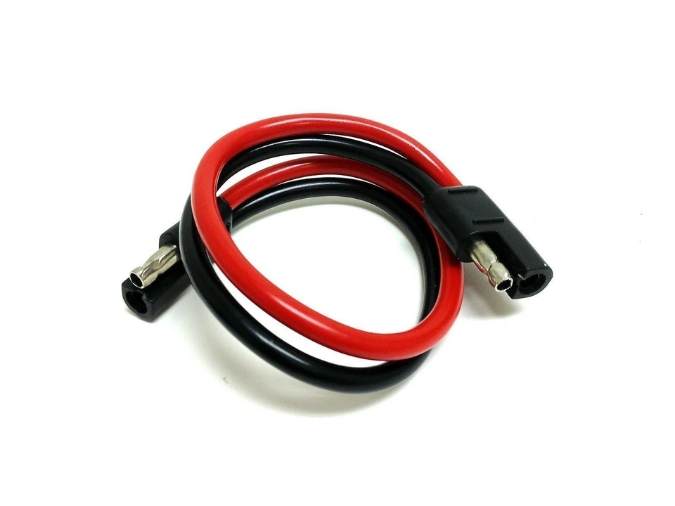 10 Pack 10 Gauge 12" Inch Quick Disconnect Connect 2 Pin Polarized Wire Harness - Image 2 of 4