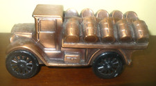 Vintage Banthrico 1928 Beer Barrel Delivery Truck Coin Bank Copper/Bronze