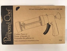 Pampered Chef Cookie Press #1525 - 16 Discs - Complete In Original Box