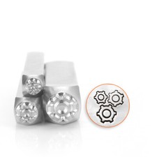 Gears Metal Stamp Pack 3 Punch Set Impressart- DIY Stamping, Engineer, Cars
