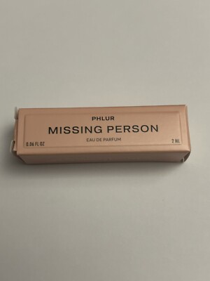 Brand New Phlur Missing Person Eau de Parfum EDP Sample Spray 2 ML 0.06 Fl Oz