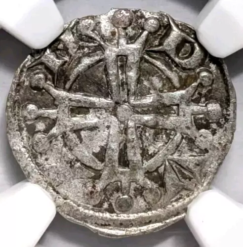 Raymond V France Provence NGC AU 50 Silver Denier Knights Templar Crusader
