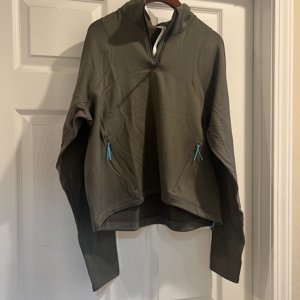 NWT Lululemon Tech Fleece Hiking 1/4 Zip Pullover Carob Brown Size