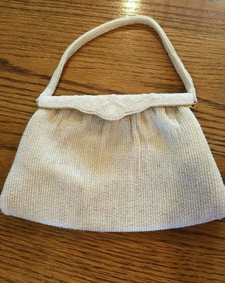 cream evening bag