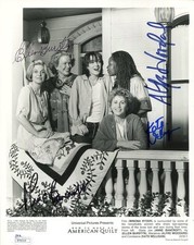 AMERICAN QUILT SIGNED 8x10 CAST PHOTO  4 SIGS  ELLEN BURSTYN+ANNE BANCROFT   JSA