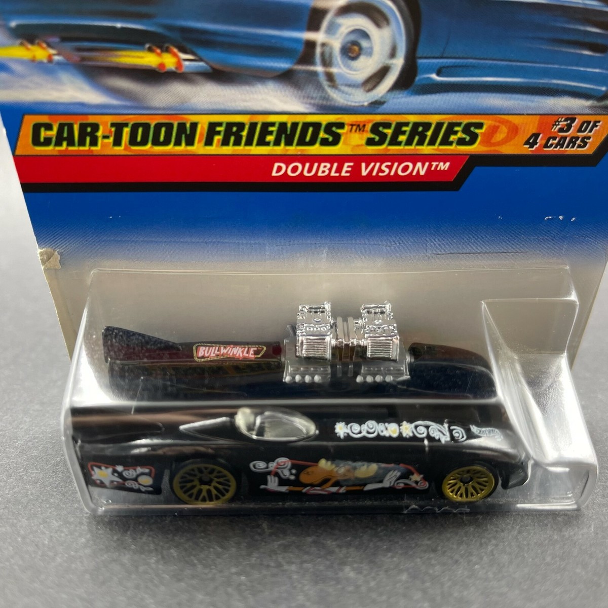 Hot Wheels 1999 Double Vision 黒 ミニカー Hot Wheels Bullwinkle Car-Toon Friends Double Vision Car
