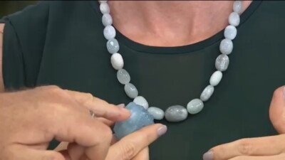 Jay King 18-1/4'' Sterling Silver Aquamarine Nugget Necklace