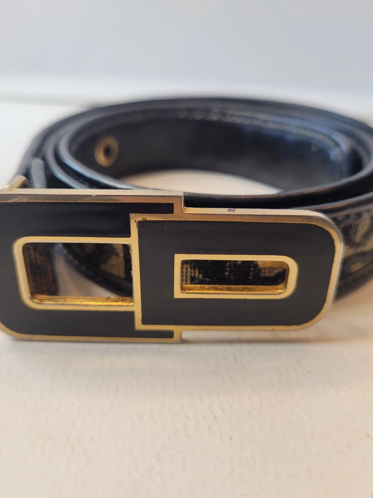 Ceinture vintage Christian Dior CD monogramme