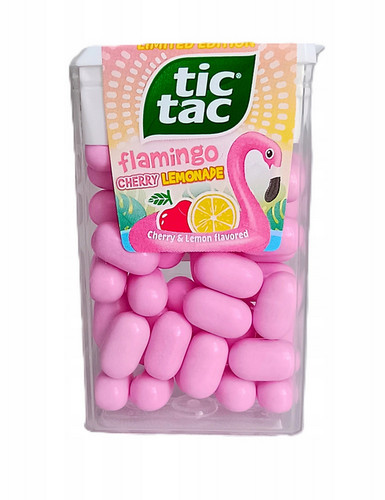 TIC TAC FLAMINGO CHERRY LEMONADE - 49G - FRESH BREATH MINTS - LIMITED EDITION