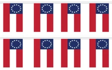 Stars and Bars 13 Stars 1st National 12x18 Bunting String Flag Banner (8 Flags)