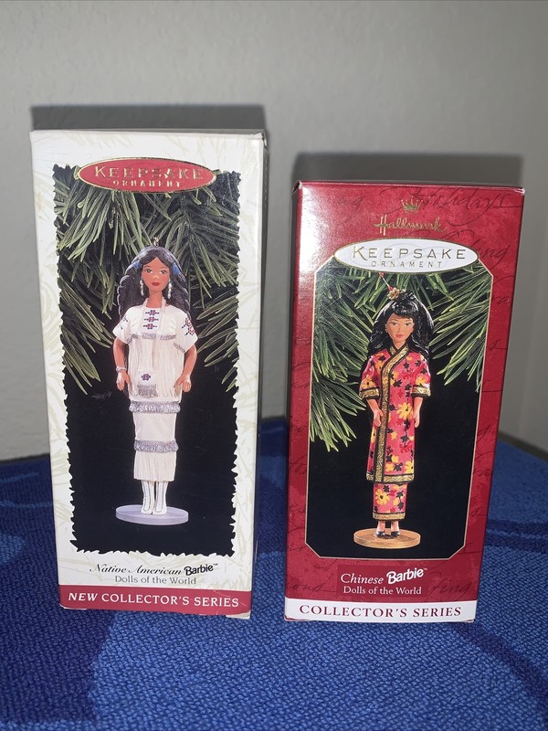 Barbie Doll Hallmark Keepsake Christmas Ornament Dolls Of The World Series 1 & 2