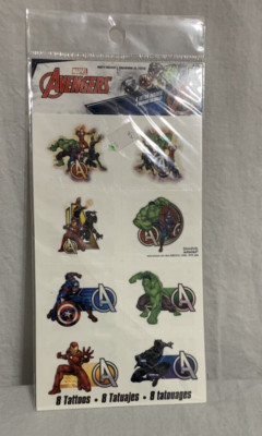 Avengers Black Panther Spiderman 8/pack stickers ephemera collage party favor