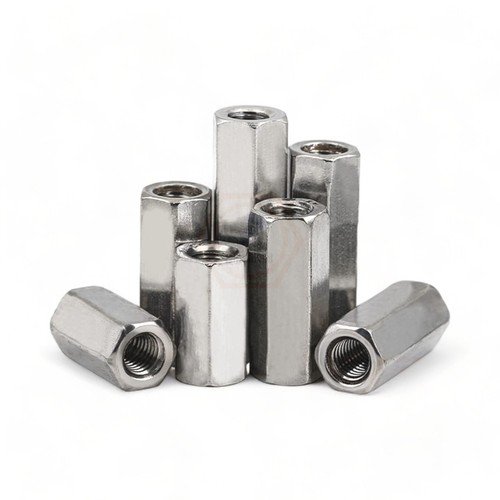 M6 M8 M10 M12 A2 Stainless Steel Threaded Rod Bar Stud Hex Connector Nut Long - Picture 2 of 3