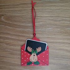Étiquettes de Noël en bois / décorations sapin cerf et enveloppe