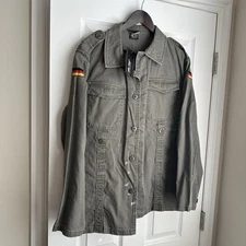 German Button Down Army Military Field Jacket  Green Size 8 Mil Tec New W Tags