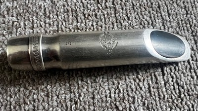 Seltenes Vintage Selmer Paris Metall Tenor Mundstück E Kranz Logo
