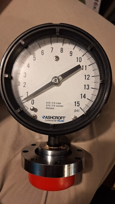 #ad Ashcroft Duraguage Plus 0 15 PSI Pressure Gauge NEW $190.00