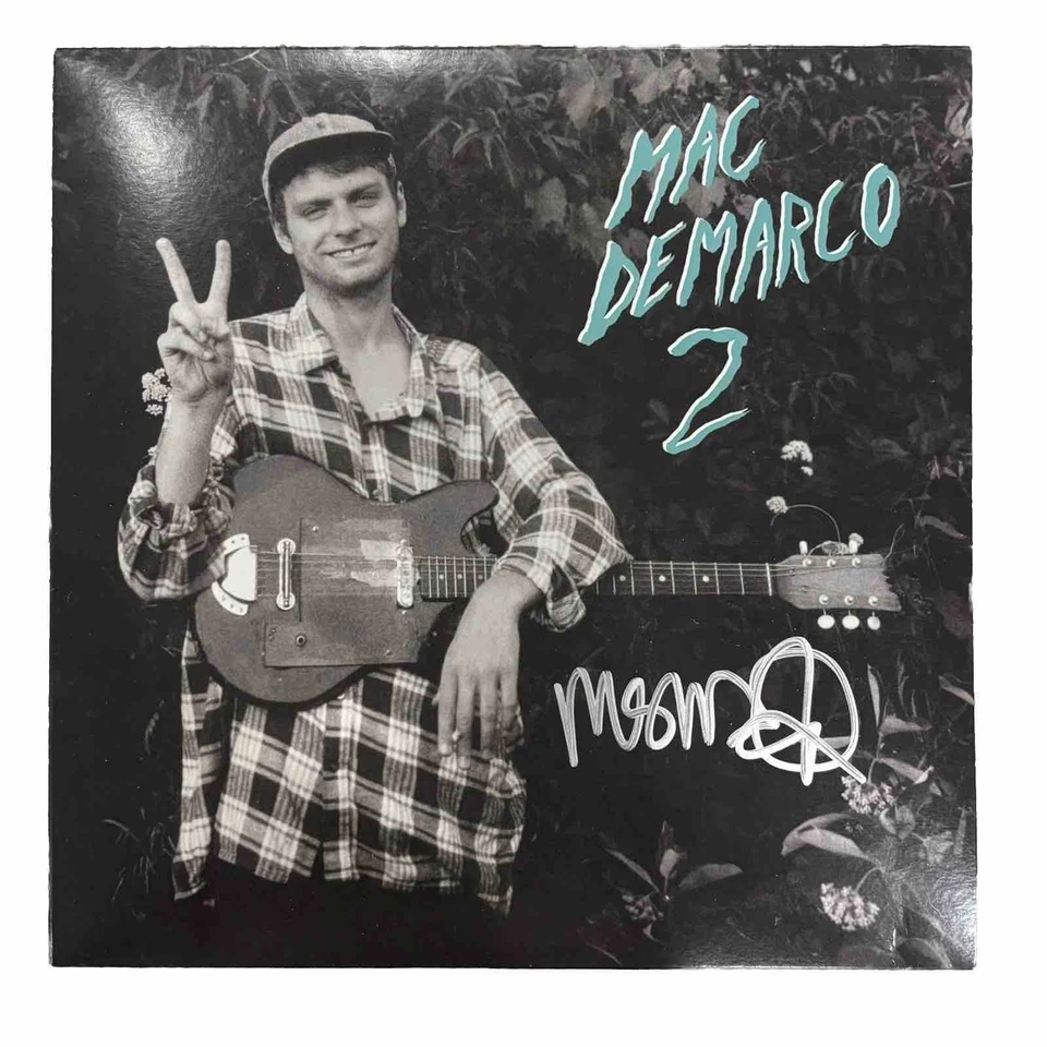 Mac Demarco Autograph 2 Signed Vinyl Record LP Indie Rock Guitar Salad Days Auto - Image 2 of 4