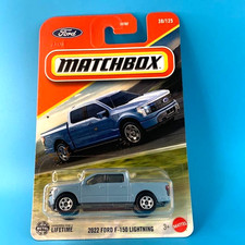 MATCHBOX 2025 2022 FORD F-150 LIGHTNING LIGHTNING BLUE 38/125 JBP01 MBX ABE LUGO