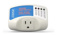 2 Pcs US 120V Voltage Protector Surge Home Refrigerator Power Outlets