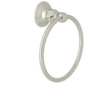 Rohl ROT4PN Acqui 6    Wall Mounted Towel Ring, Polished Nickel