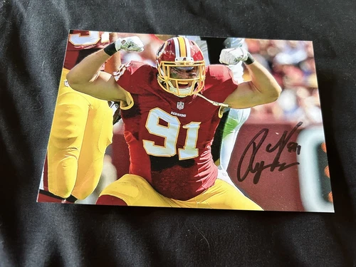 Washington Redskins RYAN KERRIGAN Signed 4x6 Photo FOOTBALL AUTOGRAPH 1
