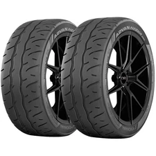 (QTY 2) 215/45R17 Yokohama Advan Neova AD09 91W XL Black Wall Tires
