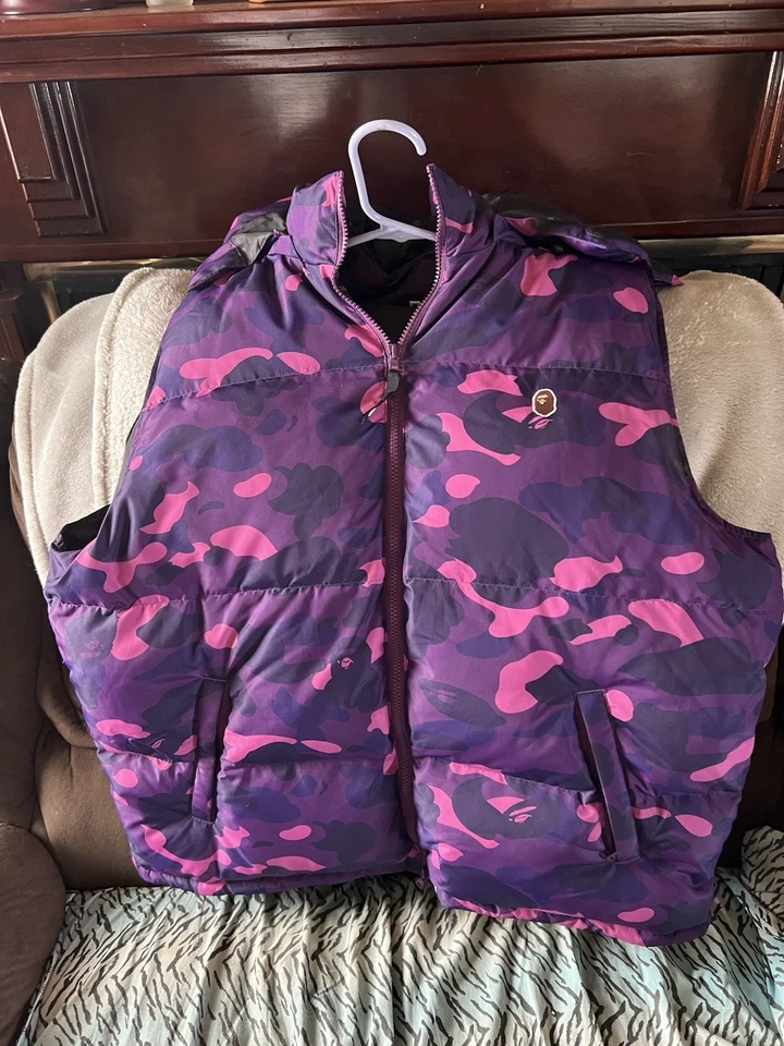 Жилет-пуфф с капюшоном A Bathing Ape камуфляжный. Размер 2X. Отличное состояние товара редкая - Изображение 2 из 3