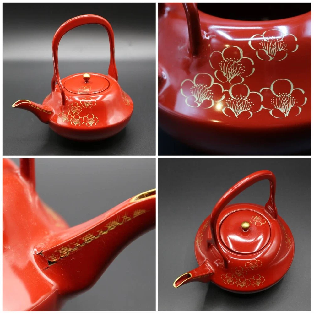 Jubako Bento Box Japanese Toso set utensils Vermilion lacquered Choshi Sake stan